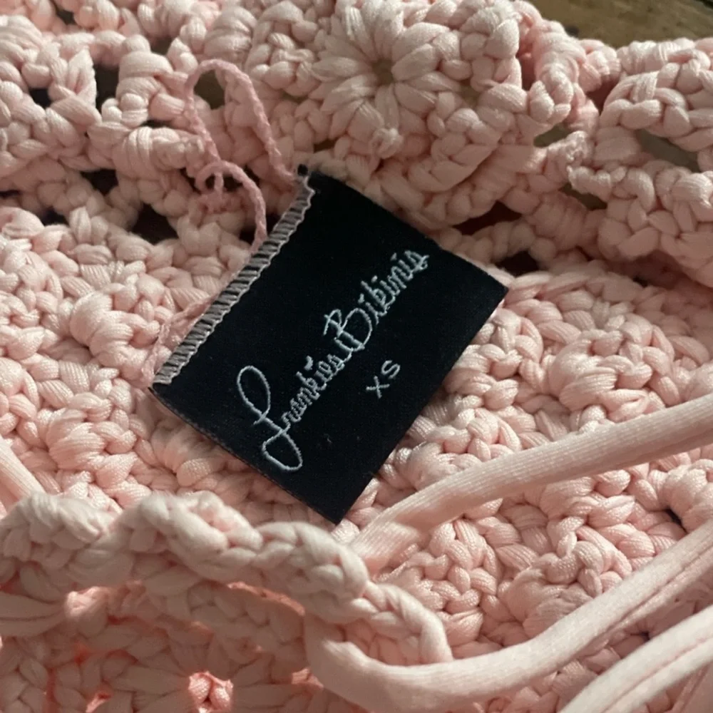 Frankie’s bikinis Jessie peach 🍑 crochet lace up bottom
